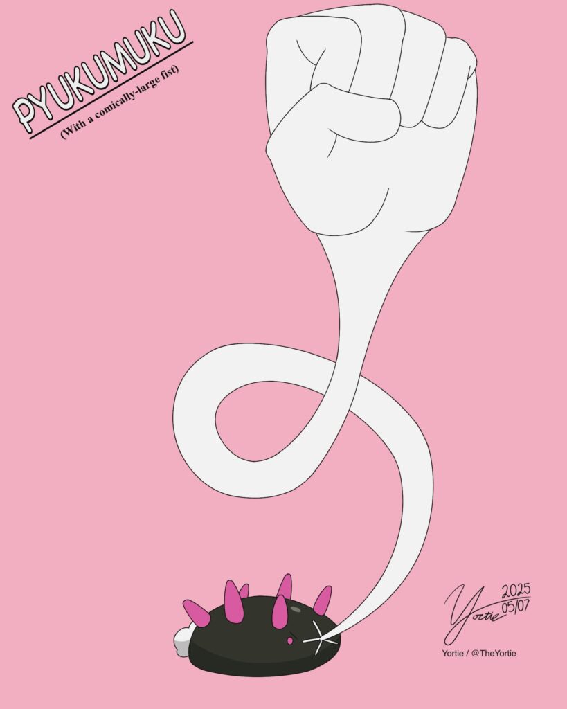 I drew Pyukumuku with a comically-large fist [OC]