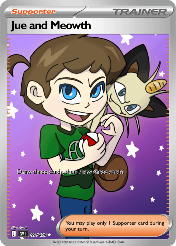 I tried to draw in the pokemon style