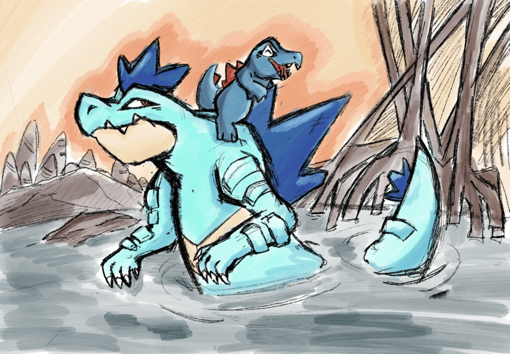 Feraligatr and Totodile