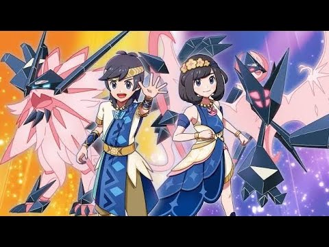 Pokemon Masters " Shining Sky-High Sync Moves " - Shiny Dusk Mane and Dawn Wings Necrozma