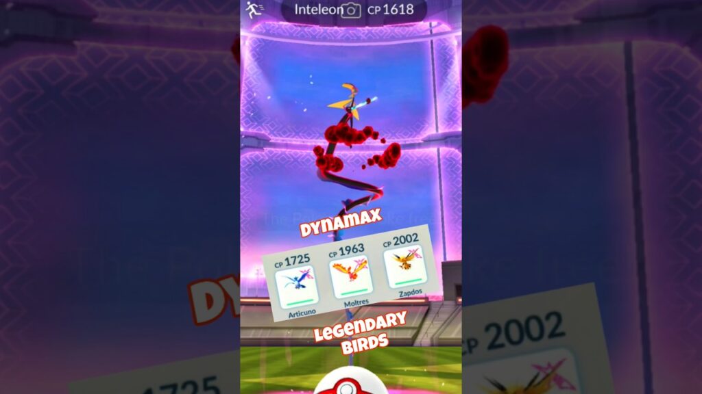 Dynamax legendary kanto Trio Destroys G-Max Inteleon! #youtubeshorts #pokemongo #pokemon