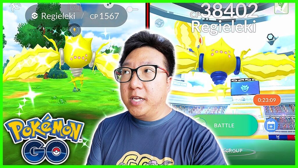 Regieleki Raid Hour with Shiny Background Caught! - Pokemon GO