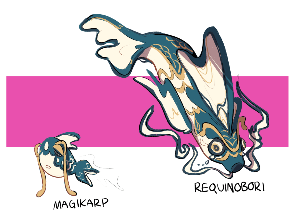 [OC] AMIGUA DEX - Regional Magikarp variant + evolution!