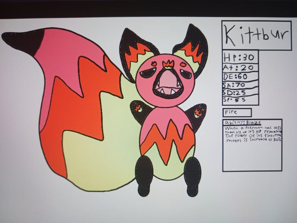 The first of my fakemon starters baised off Denmark it's baised off the red fox