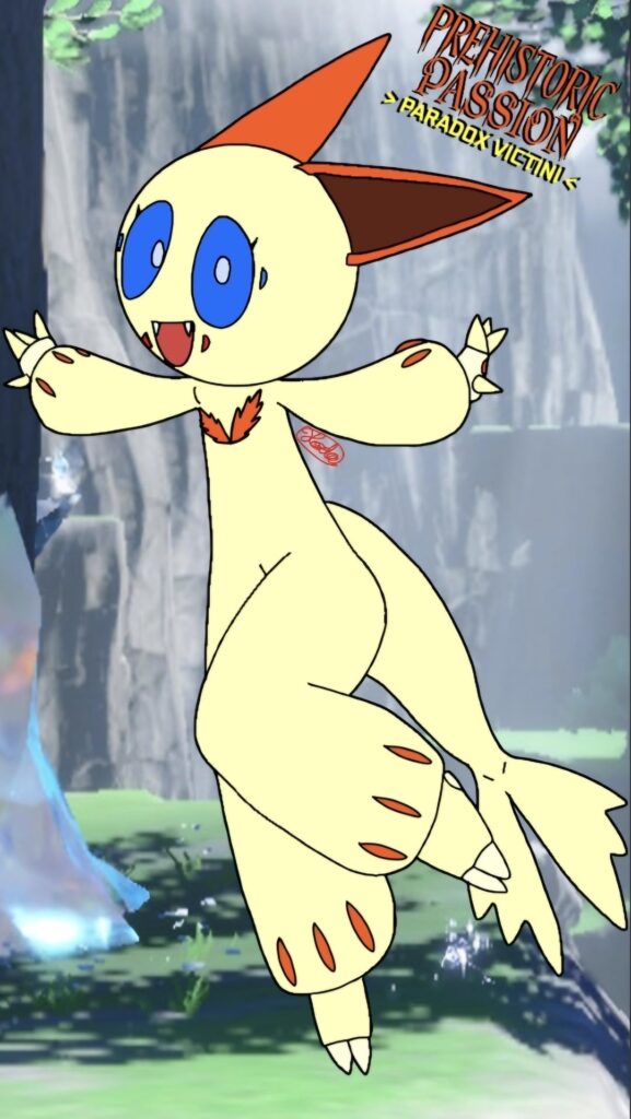 PARADOX VICTINI: "Prehistoric Passion"! (Turned a random figure I got in a gatcha machine to a Pokémon!)