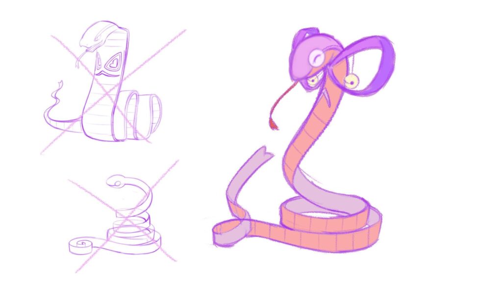 Evolution for the Fairy-type Ekans, redesign. Design too busy or too simple?