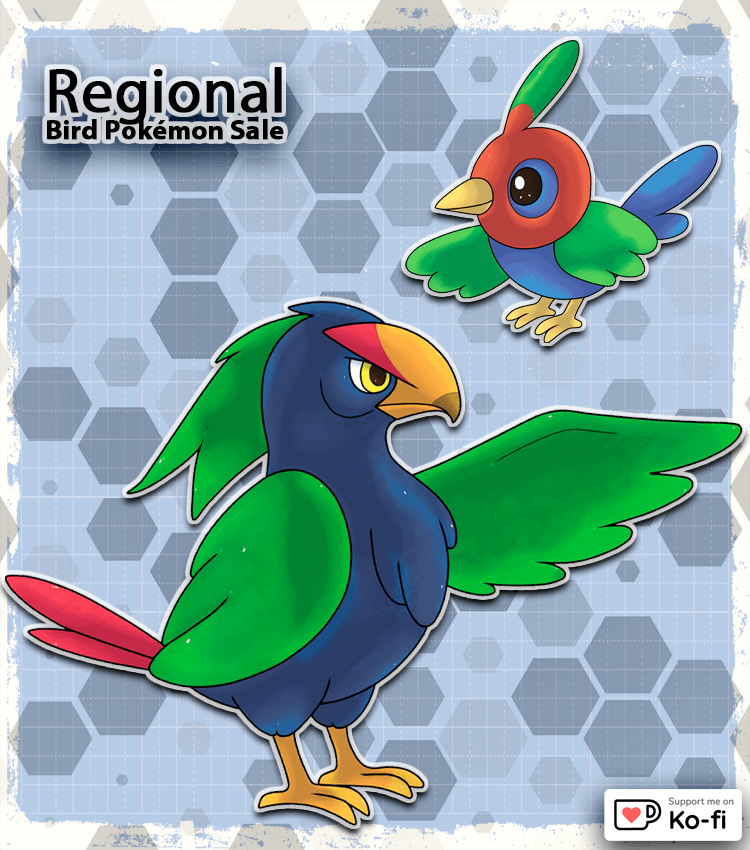 Regional Bird Pokémon - Birds of Prey Fakemon - Normal/Flying - @nikairegion