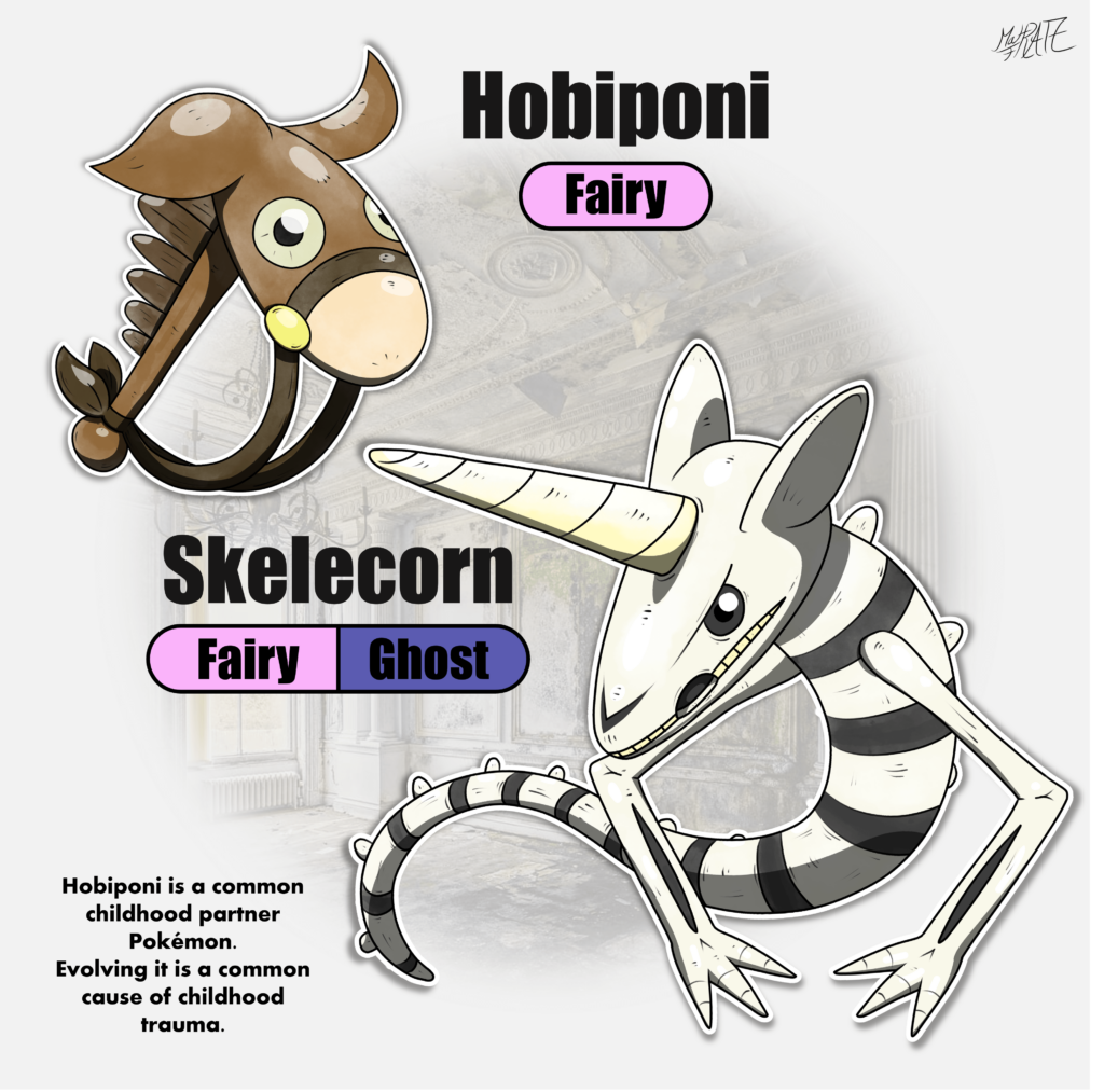 Hobbyhorse and Magdeburg Unicorn Fakemon