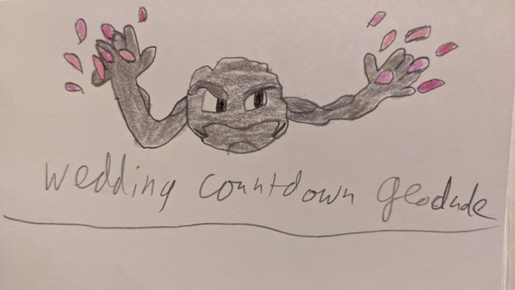 Geodude line likes to throw confetti at the wedding
