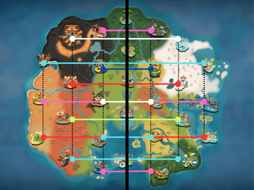 Interesting Mario Kart World Map Symmetry Observation