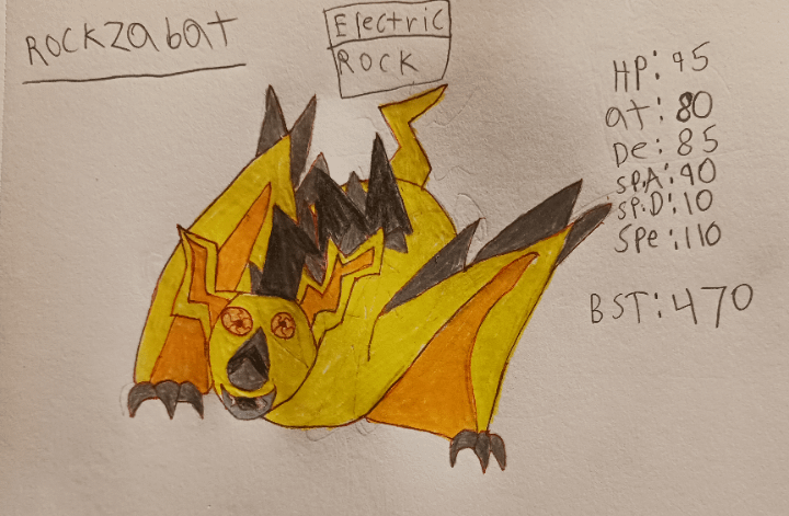 I made a fakemon based off a random animal, a random type, and random stats, how did I do?