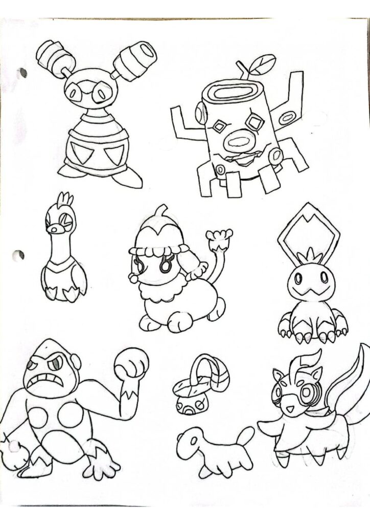 Sketches of Some of the Gen 3 Beta Pokemon (With Some Slight Interpretations)
