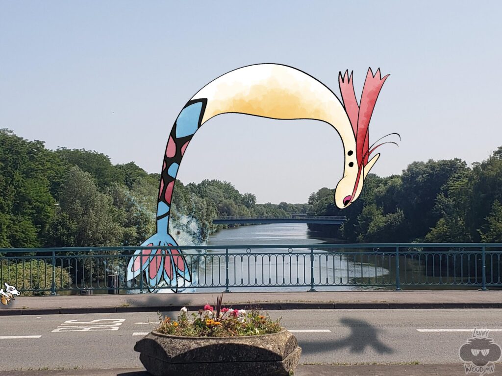 day 24 to take a photo of my city and draw a pokemon on it (oc)