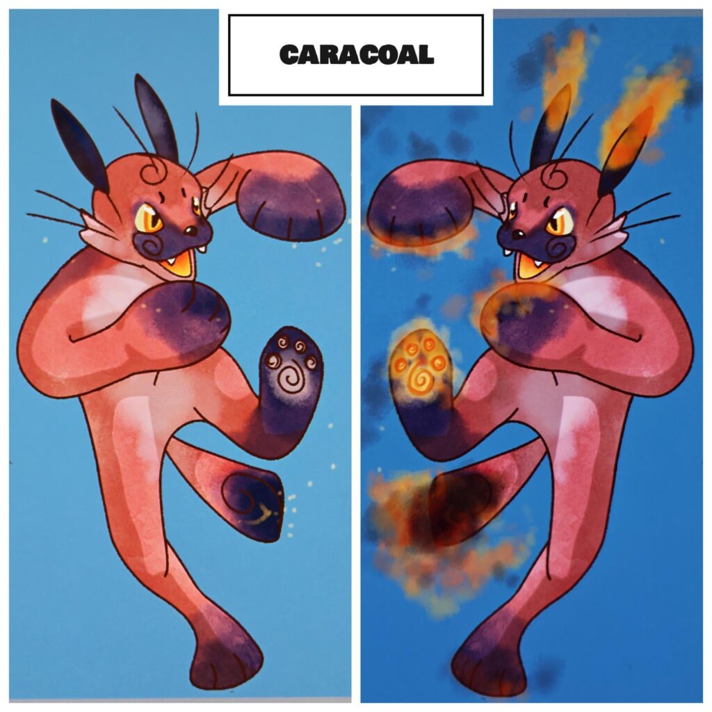 The Fire Caracal Pokémon