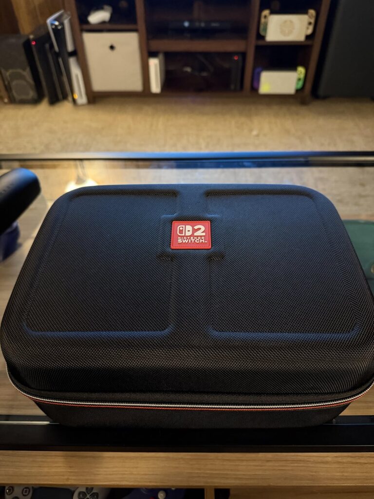 Some pics of the RDS Nintendo Switch 2 Game Traveler Deluxe System Case and Onn charging brick+cable.