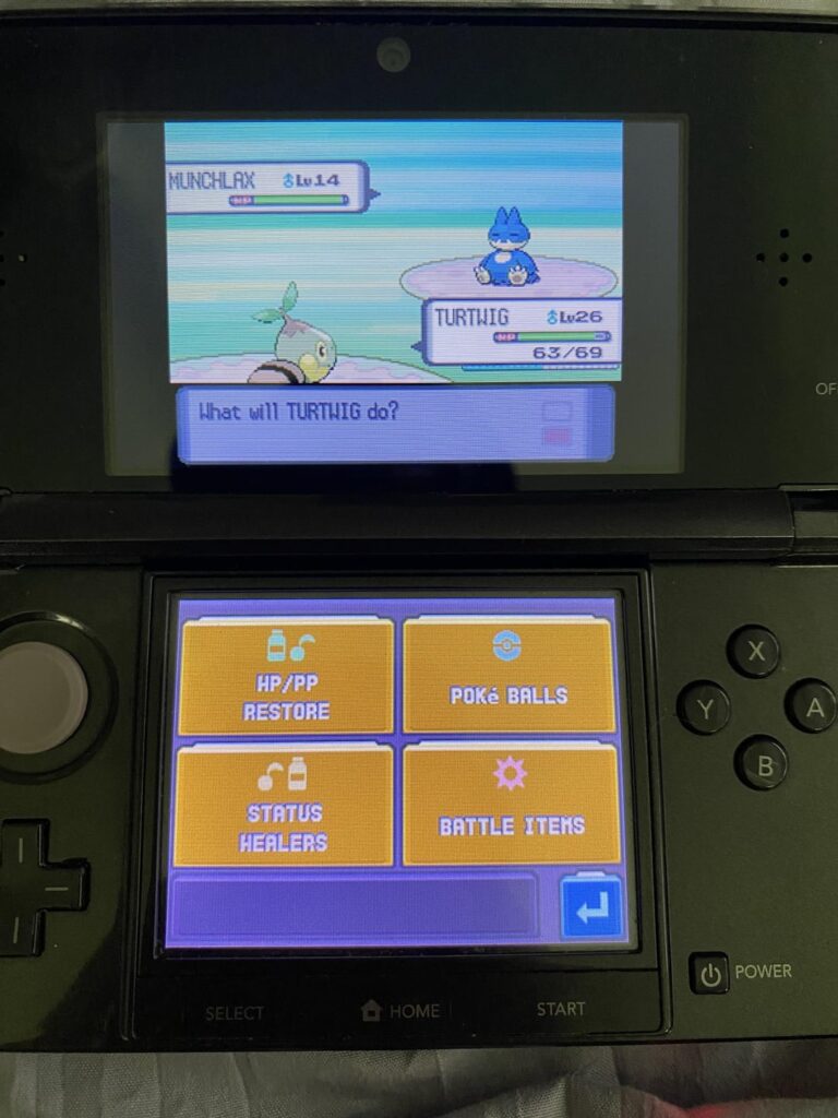 Munchlax in Pokemon Diamond!