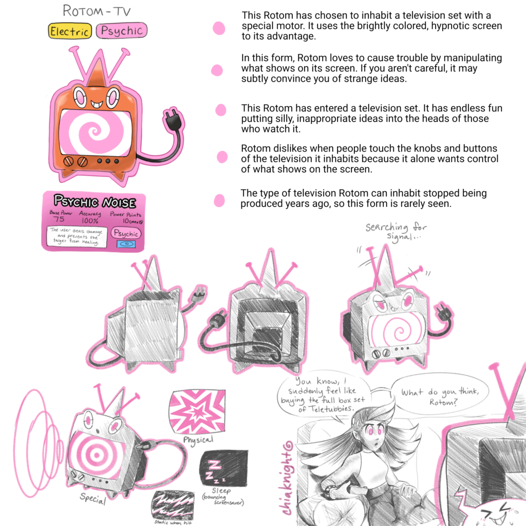 My Take on a Psychic Type Rotom Form [OC]