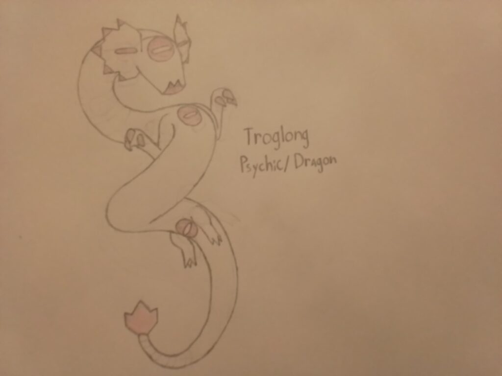 The evolution of Astyamsa, Troglong, the cave dragon Pokémon