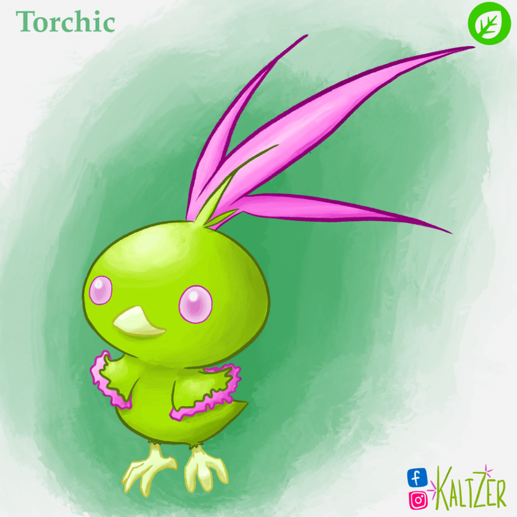 I'm drawing opposite type Hoenn starters! Here's torchic :)