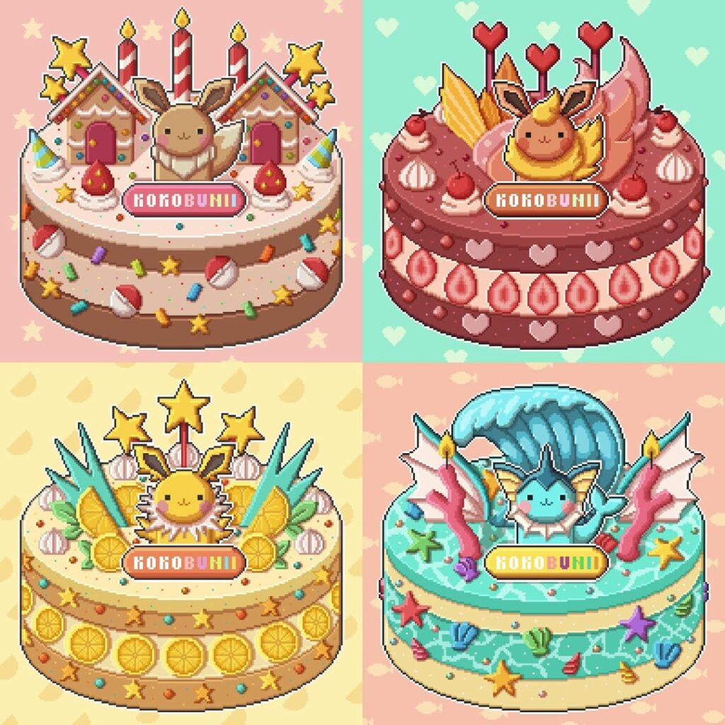 ✨Eeveelution Cakes pt 1✨ [OC]