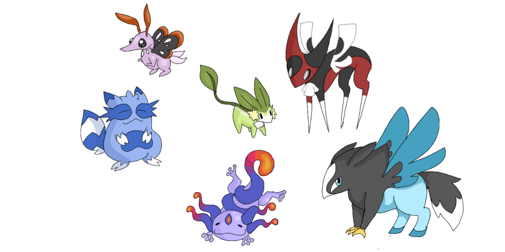 I decided to draw my friends as pokemon based on their personalities/interests