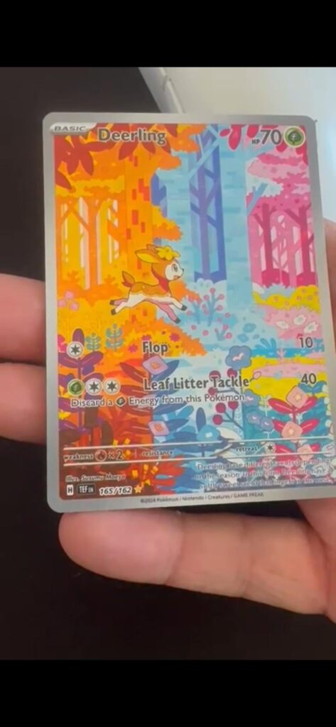 Pulled freshly from a D24 Premier Pokeball tin, Temporal Forces booster, lovely design and great add to my collection.