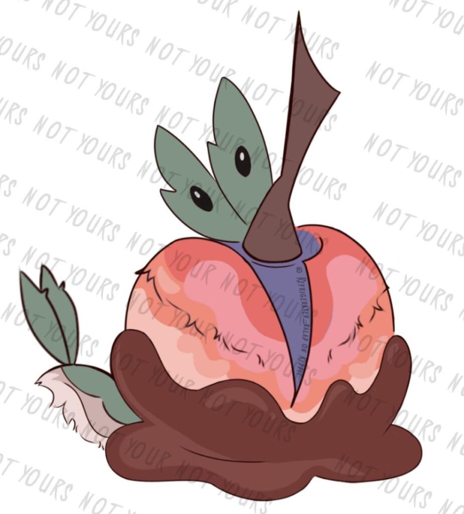 My first go at Fakemon. Peach themed Regional form of Dipplin