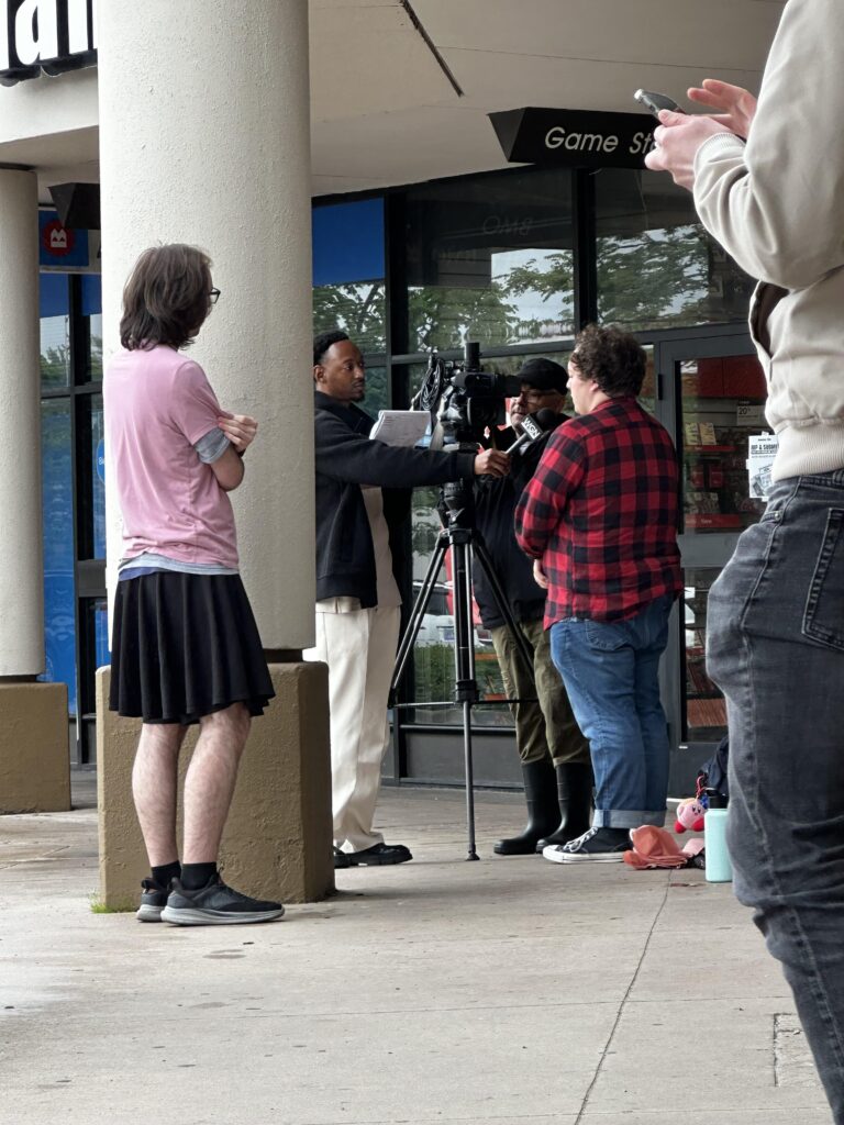Chicago WGN news showed up to our 75+ person line