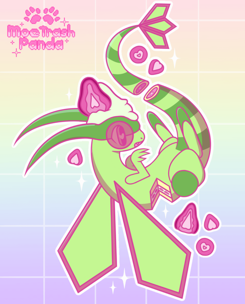 Flygon Cake ~ Strawberry and Matcha