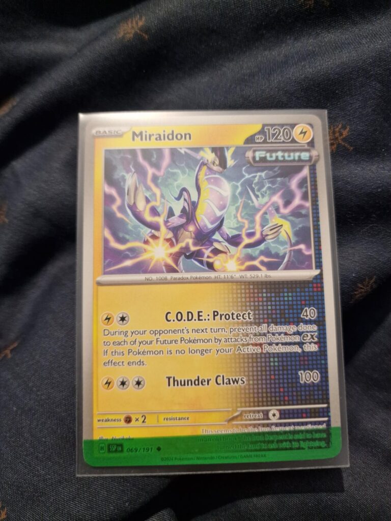 Uncommon Miraidon card with a green transparent layer on both sides - factory error?