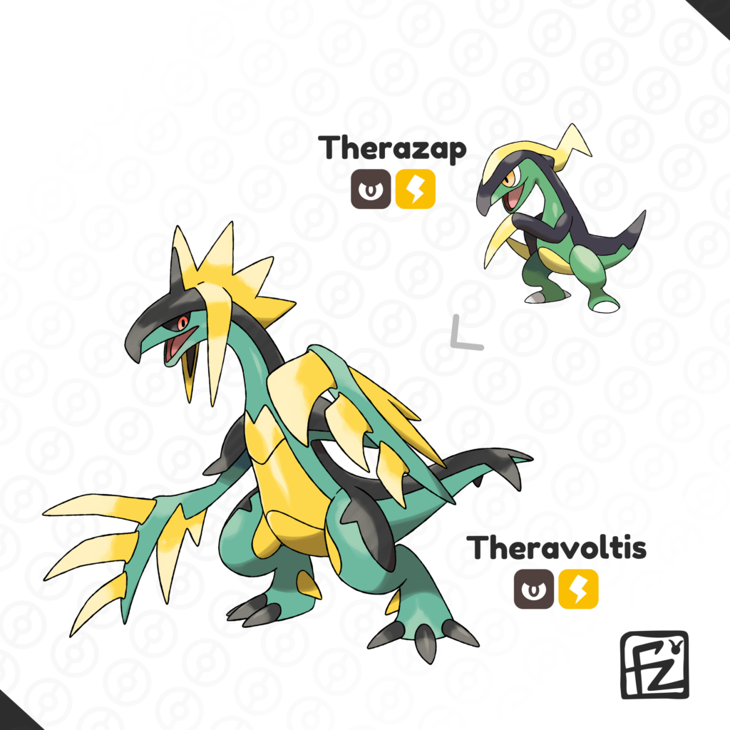 Another fakemon of the week, this time based on terezinosaurs ⚡🦖