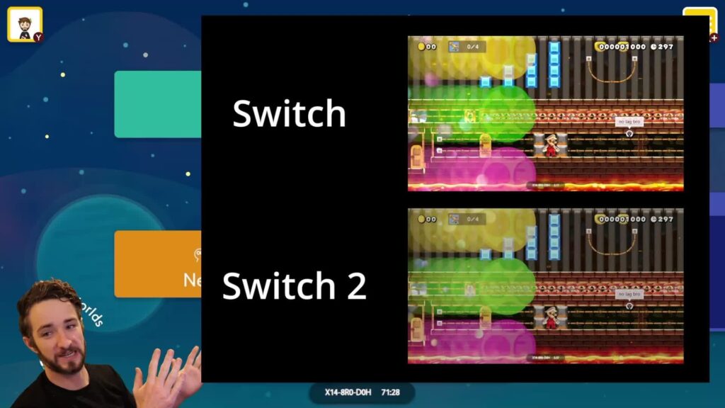 Nintendo Switch 1 & 2 lag comparison