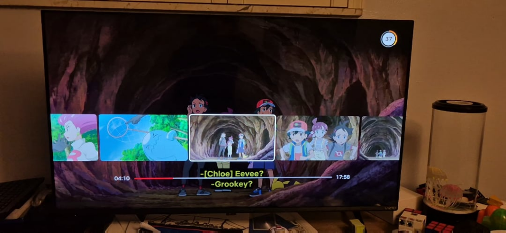 Watching Pokémon Journeys with the audio description on cuz why not.