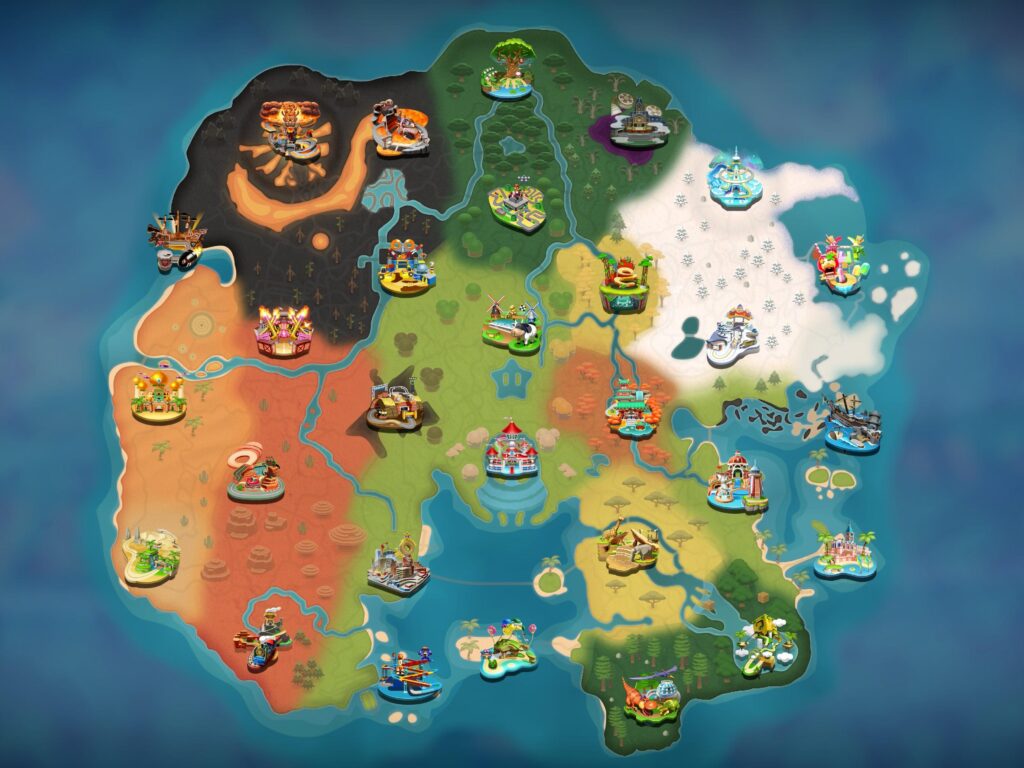 Created a higher quality version of the Mario Kart World map from in-game captures (direct Imgur link in post)