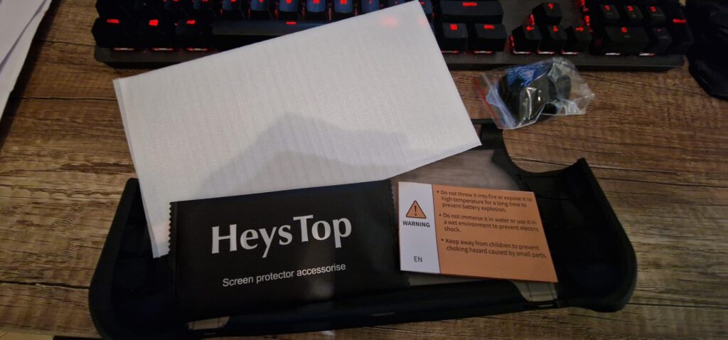 Picked up a Heystop Grip for the NS2, it was only advertised as a grip but came with screen protector and thumb grips, quite generous!