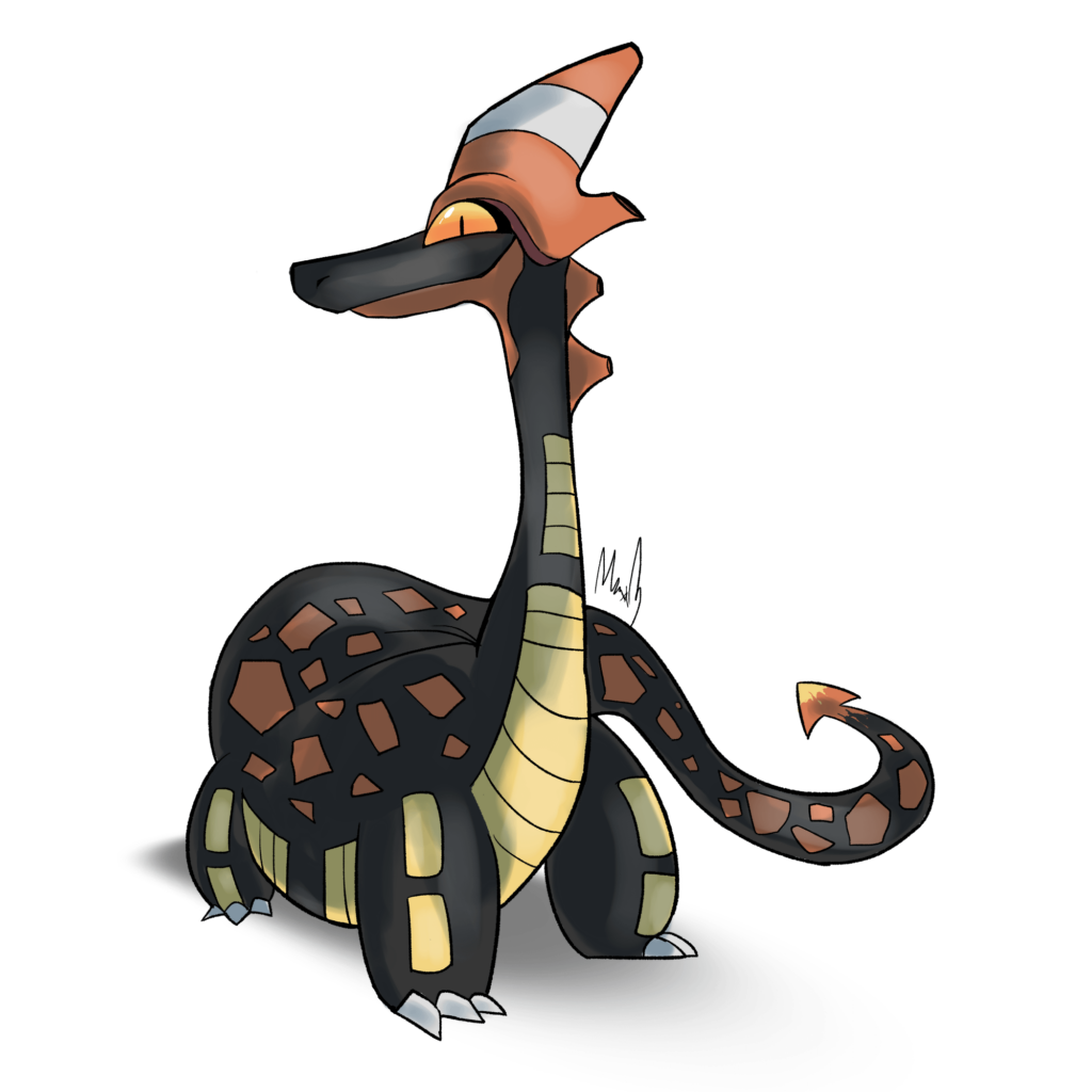 "Dragaconda", a pseudo anaconda with legs based on traffic cones
