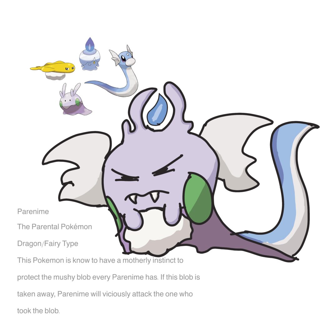 I created an “Ancestor” to Tatsugiri Goomy Dratini and Litwick