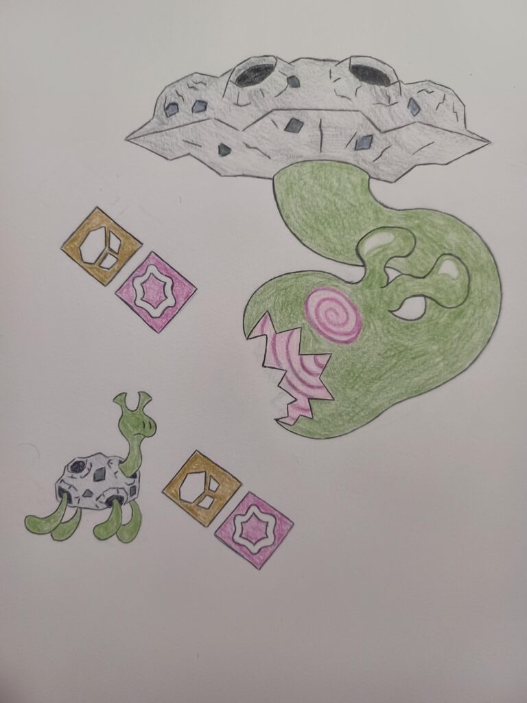 WHEBORAN SHUCKLE & It's Evolution , FOOWUCKLE-The Meteor Saucer Pokemon