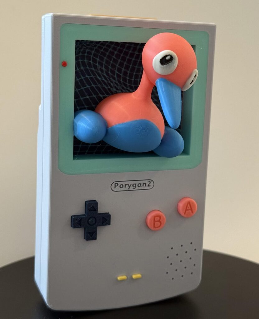 [OC] I sculpted and designed a Porygon2 model based on a sticker I saw!