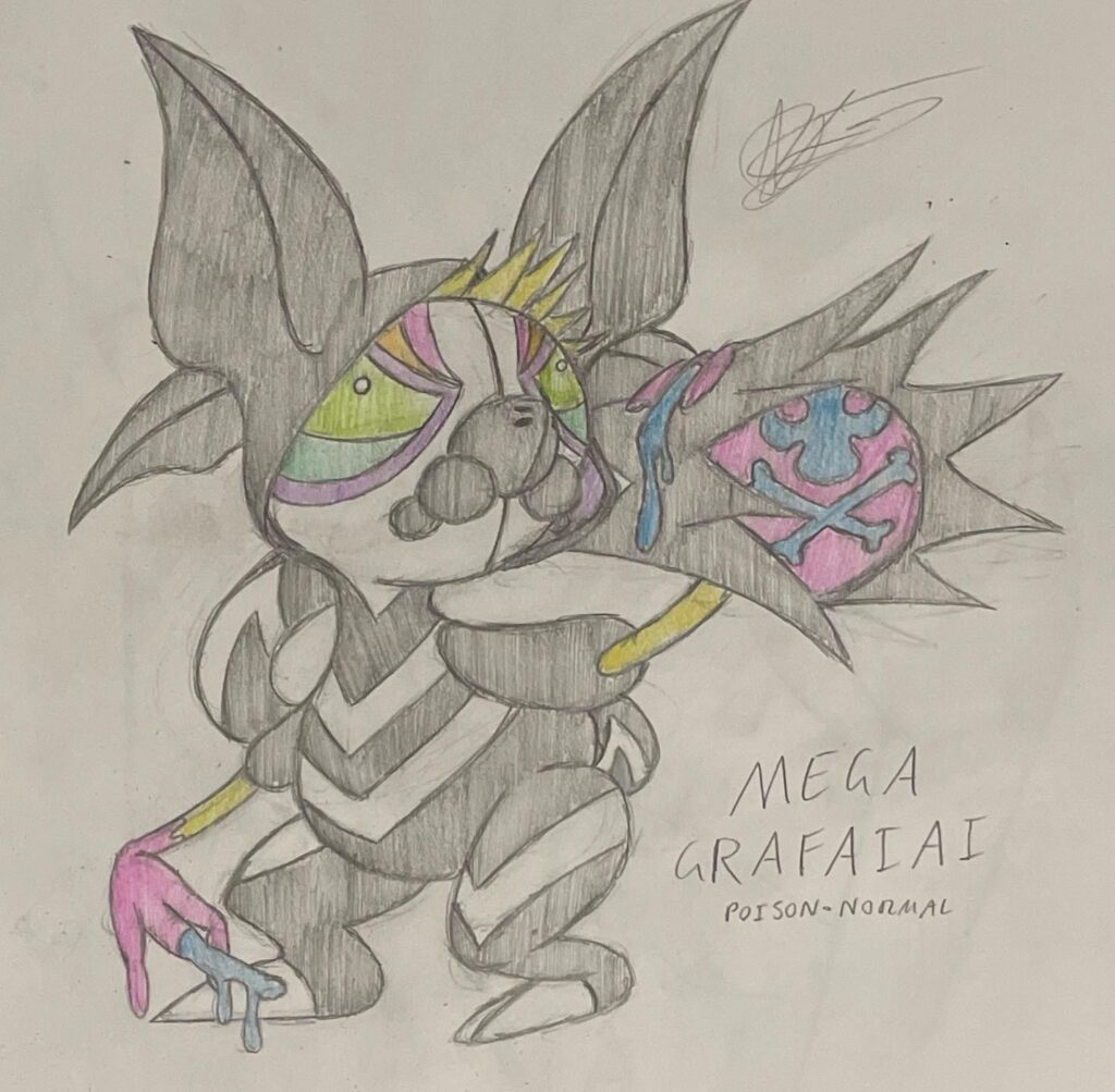 Recently discovered my love for Grafaiai, so here is my take on a Mega Grafaiai