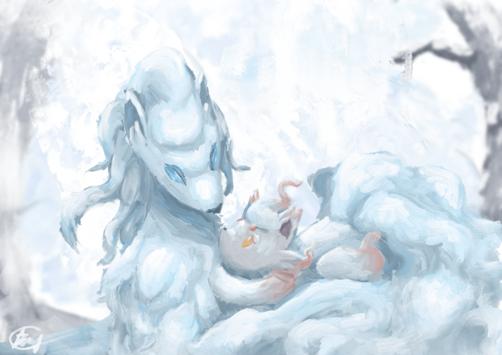 [OC] Alolan Ninetales and Hisuian Zorua