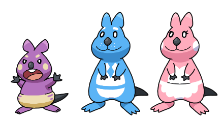 Quokka line - Normal -> Normal/Fairy
