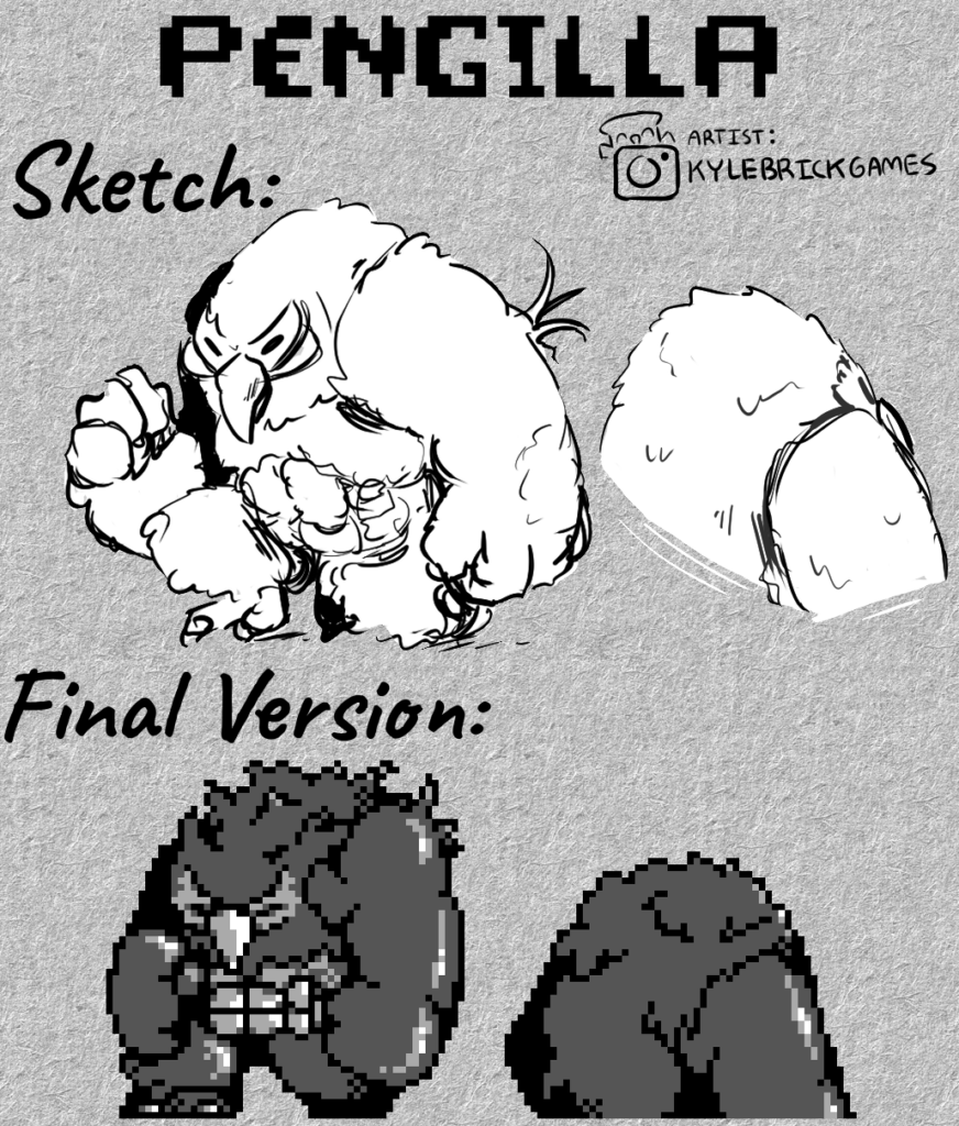 Pengilla - from Sketch to Pixel Art!