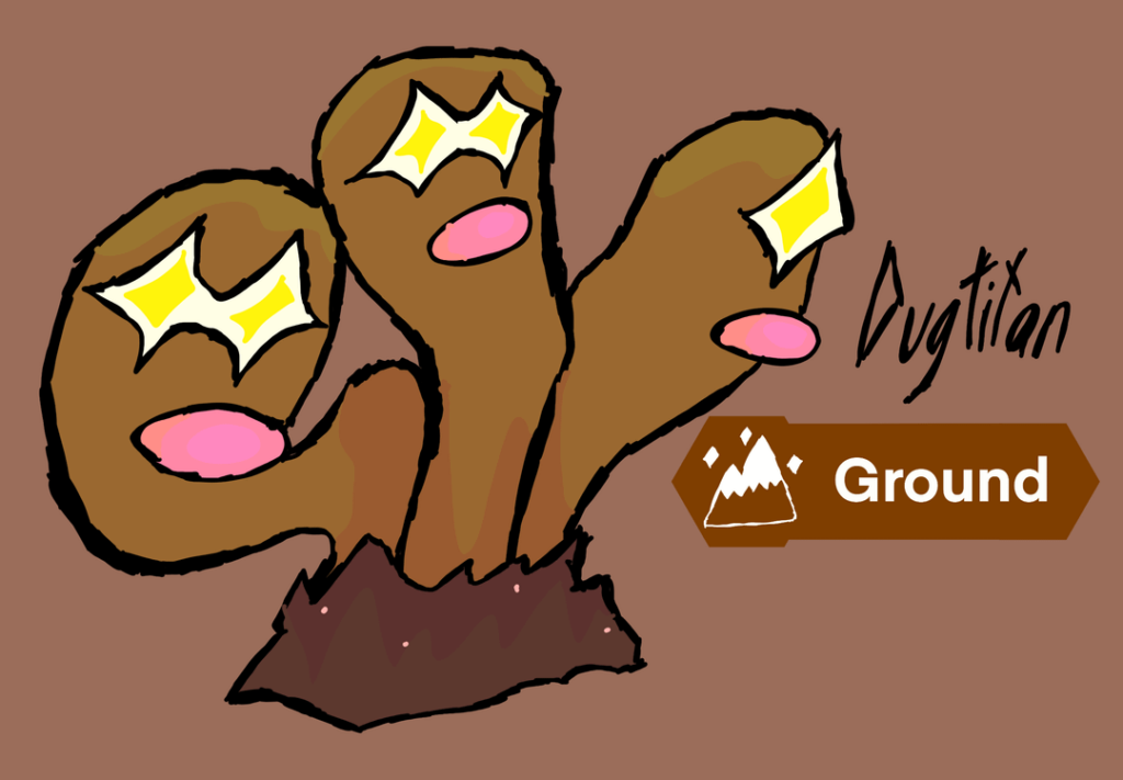 After growing into level 46, Dugtrio has grown into unreached skies!