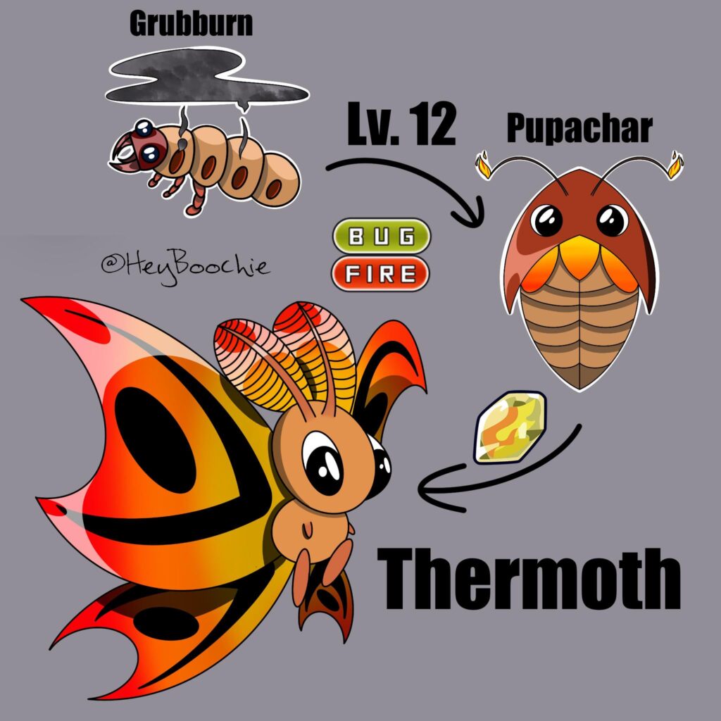 My first original fakemon line!