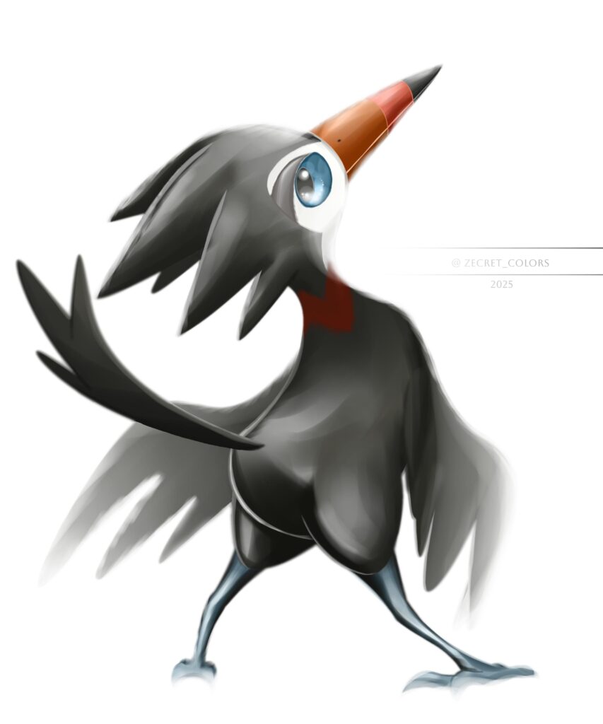Bird gracefully looks back