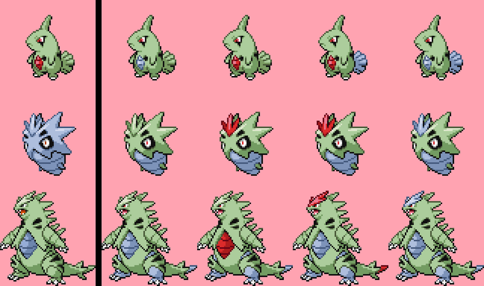 Recolors - Tyranitar, Aggron, & Charizard