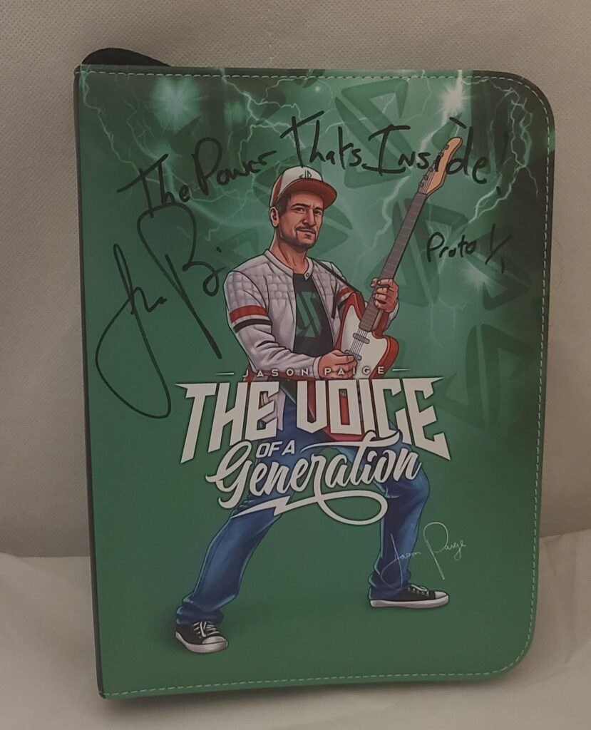 Got a prototype 1 of 1 binder from Jason Paige's booth at Collect A Con Dallas