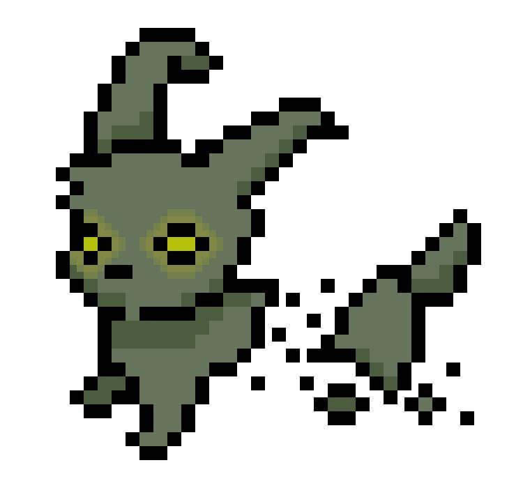 Pixel spite I made for my fake eeveelution Spectreon