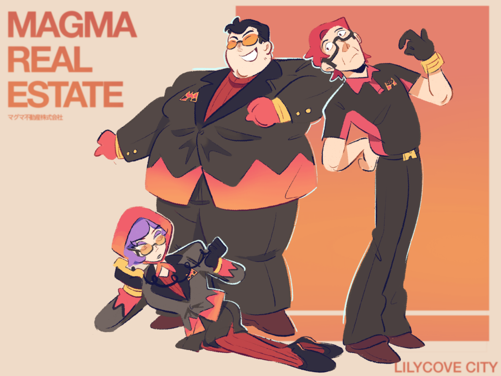 [OC] team magma pivoting their business after the whole groudon thing went up in flames